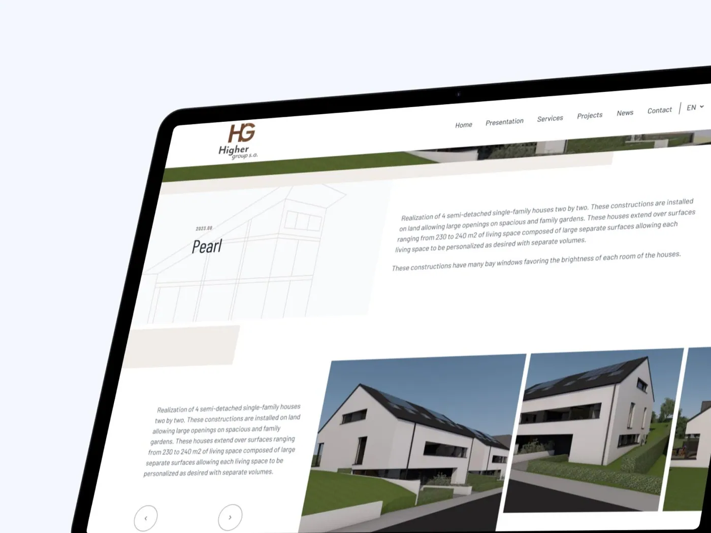 Highergroup-Webseite