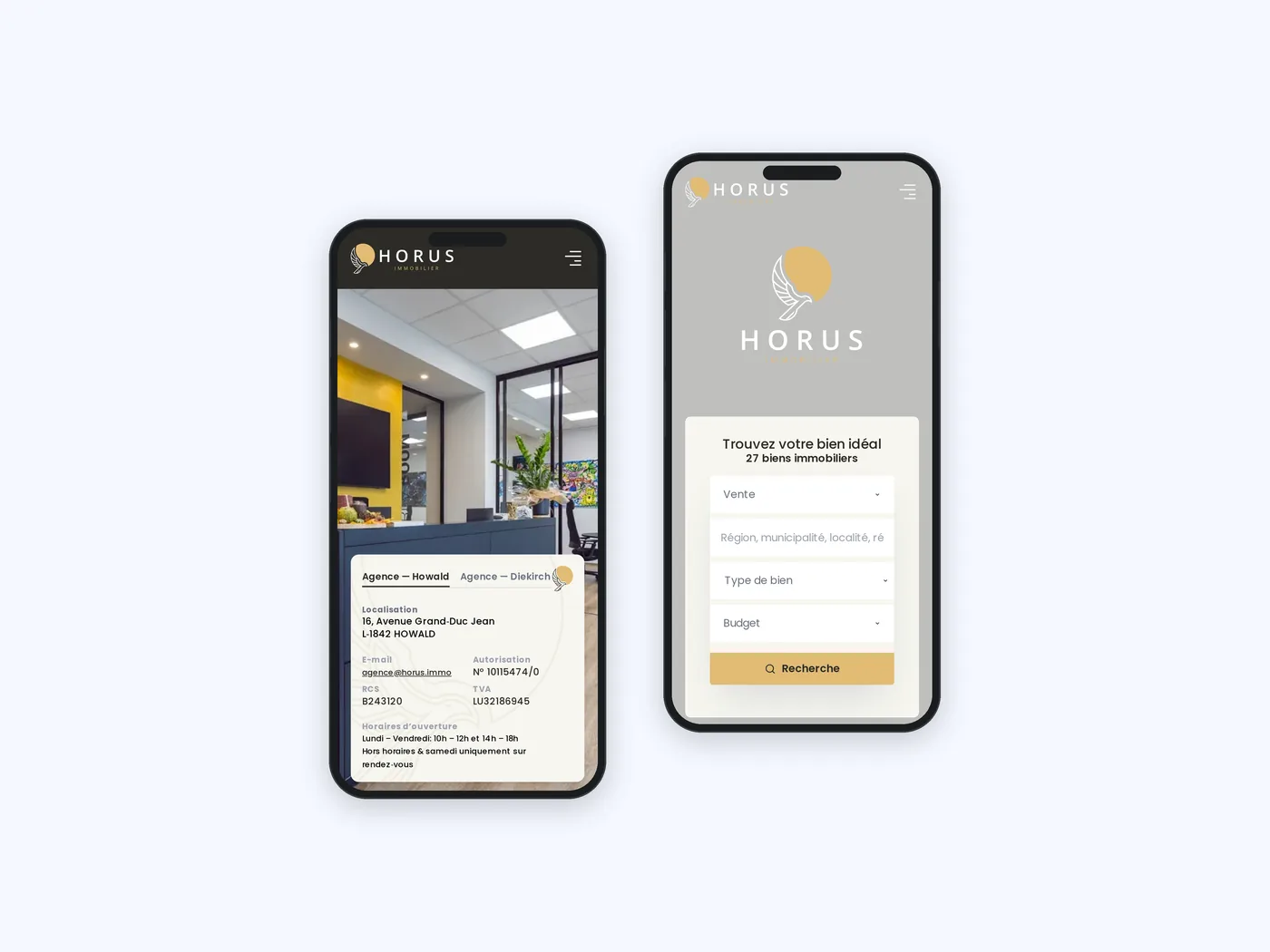 Ansicht 3 der Website Horus Immobilier