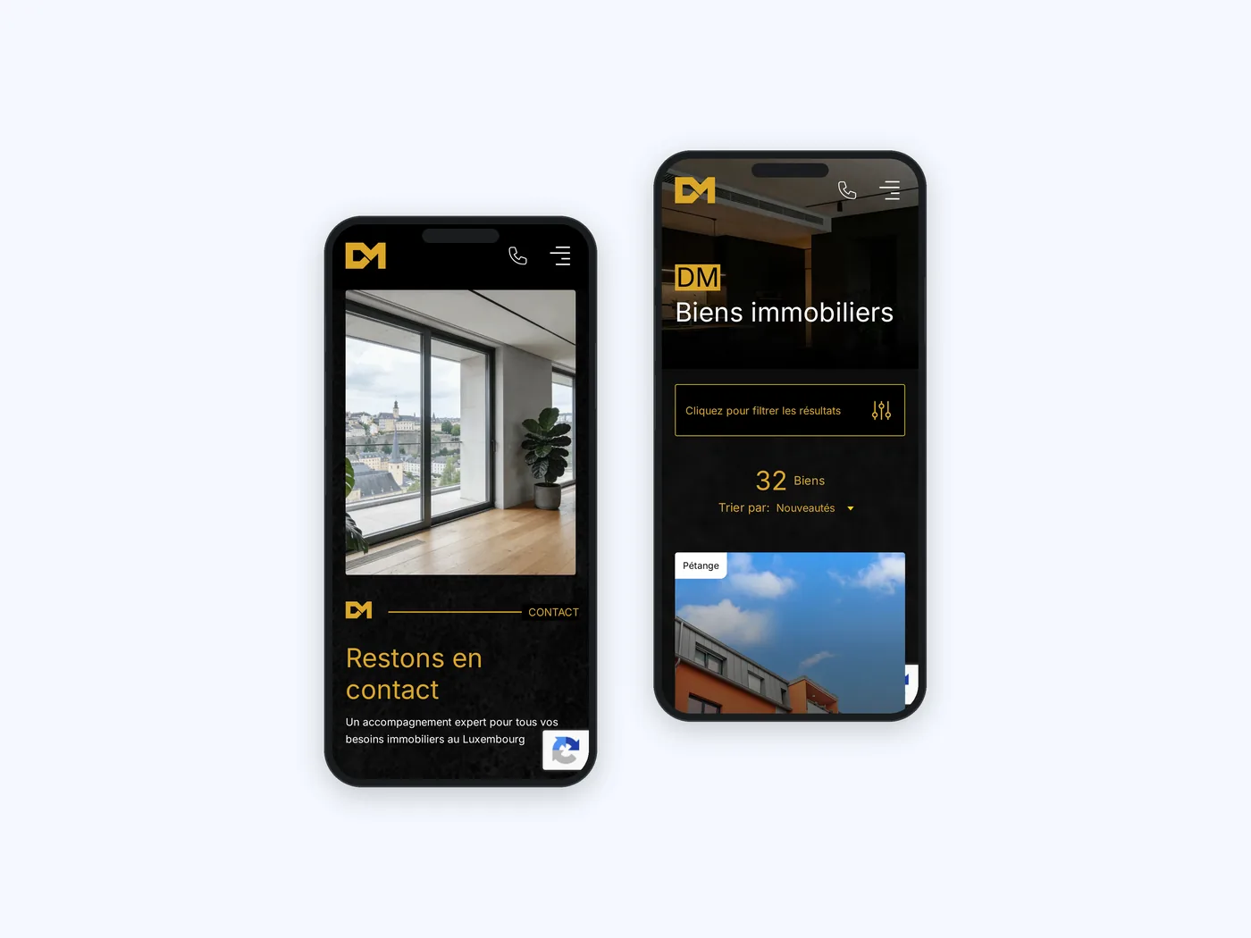 L’Immobilière DM website screen 3