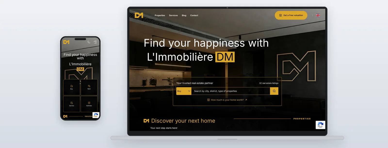 L’Immobilière DM homepage