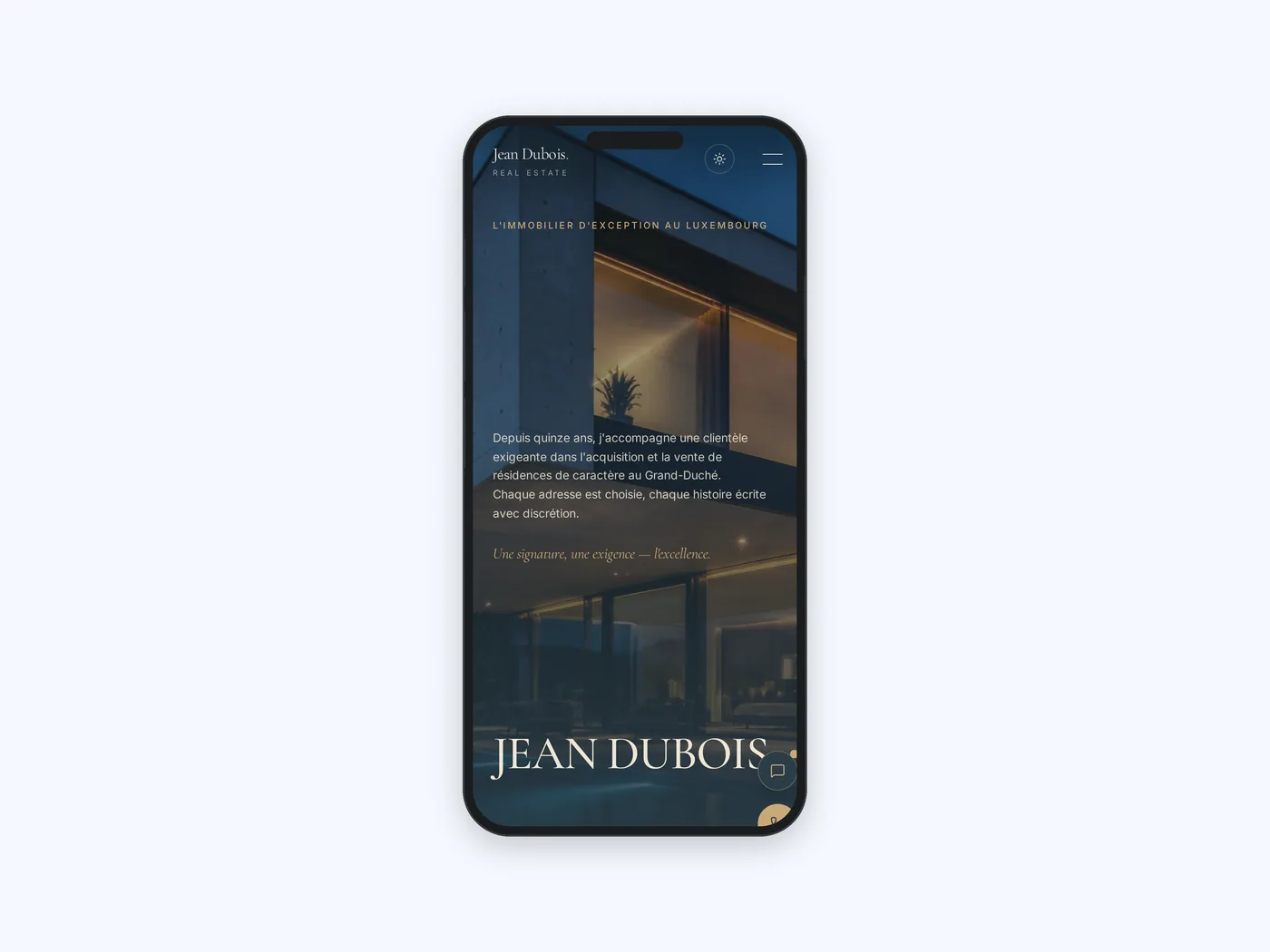 Ansicht 1 der Website Jean Dubois Real Estate