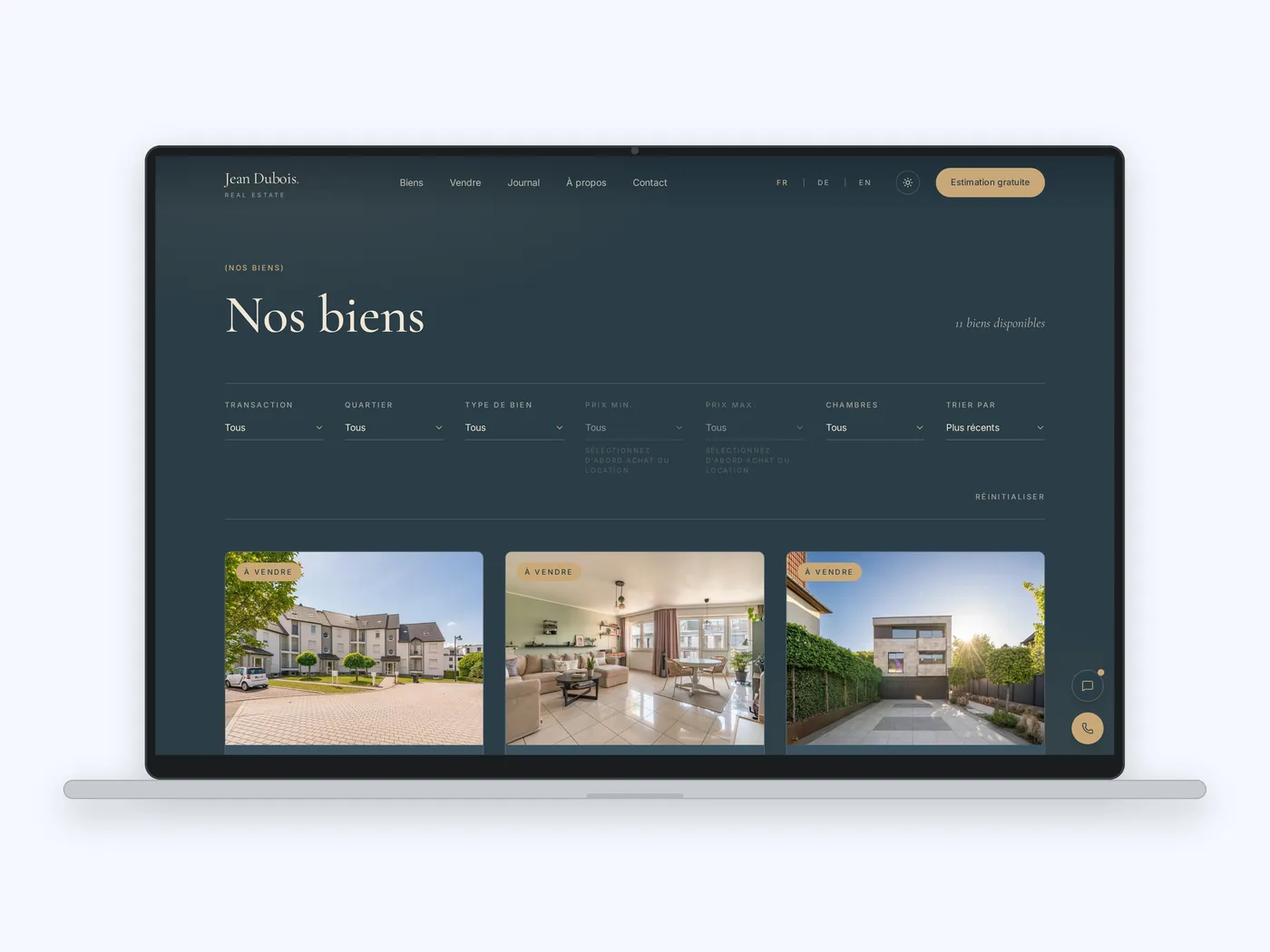 Ansicht 2 der Website Jean Dubois Real Estate