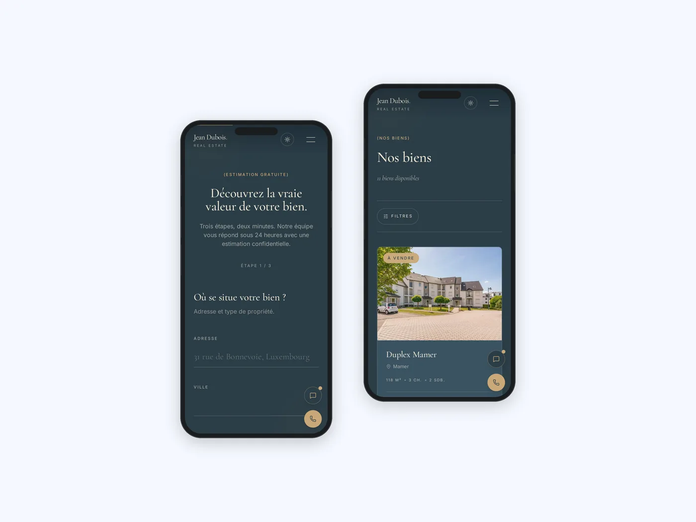 Ansicht 3 der Website Jean Dubois Real Estate