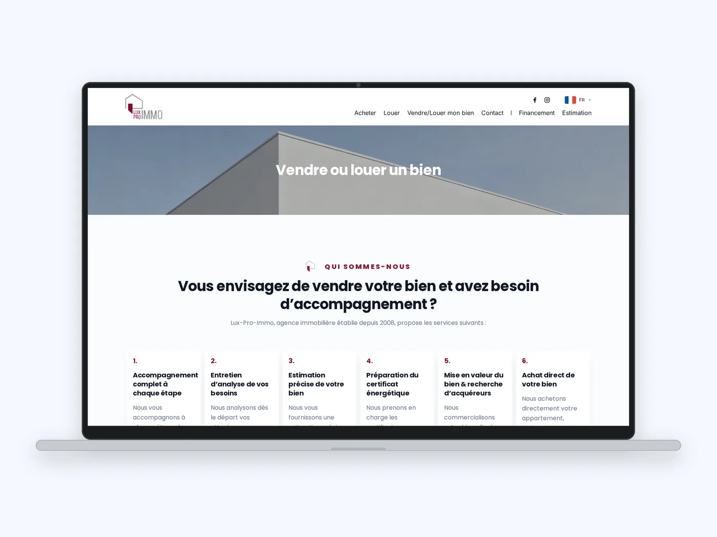 Ansicht 4 der Website Lux-Pro-Immo