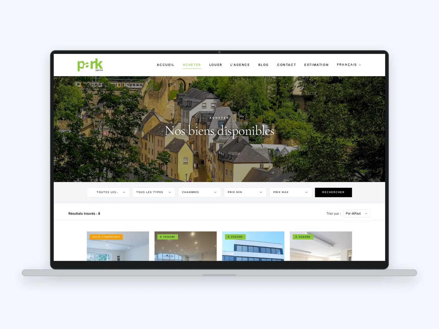 Ansicht 1 der Website Park Agence