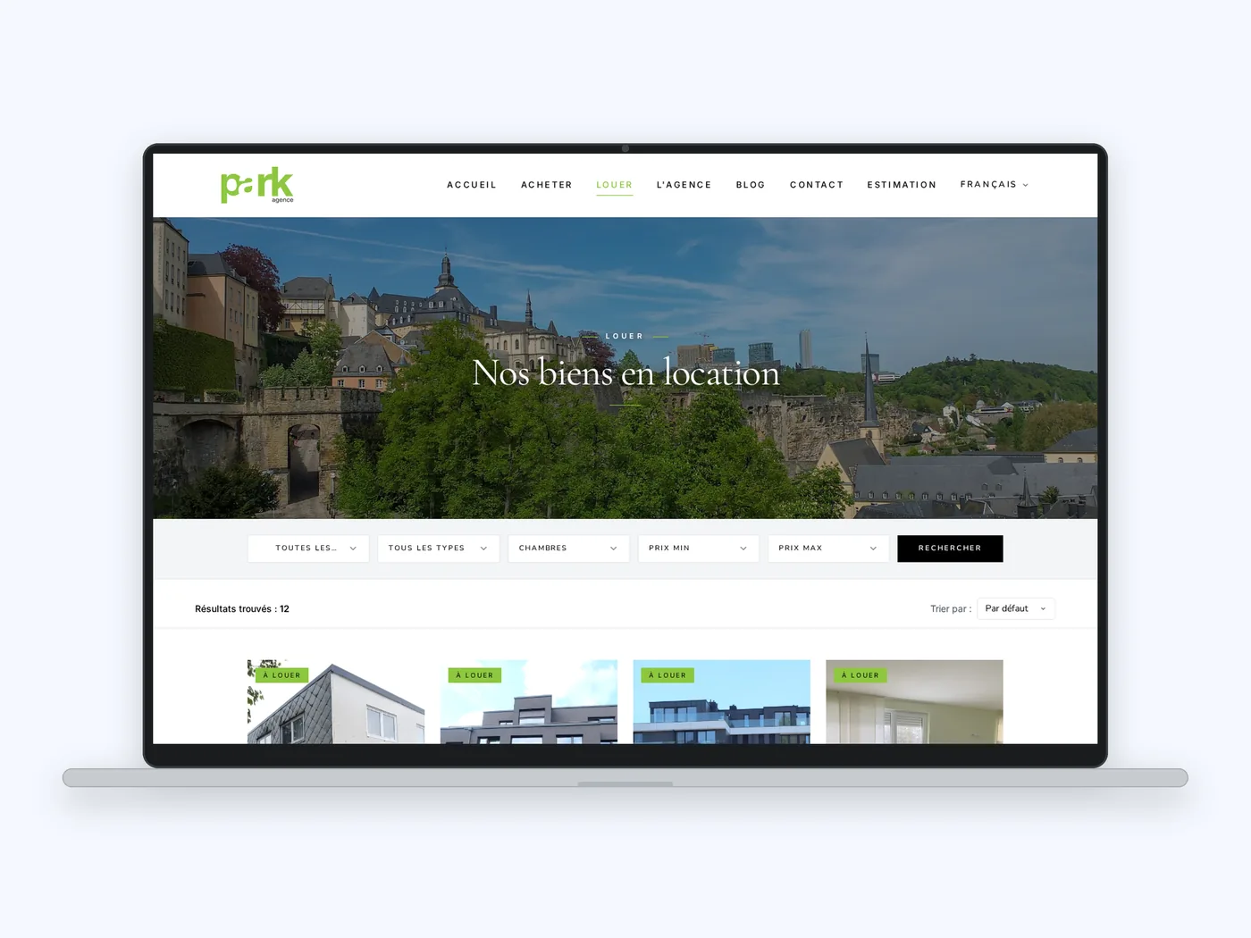 Ansicht 2 der Website Park Agence