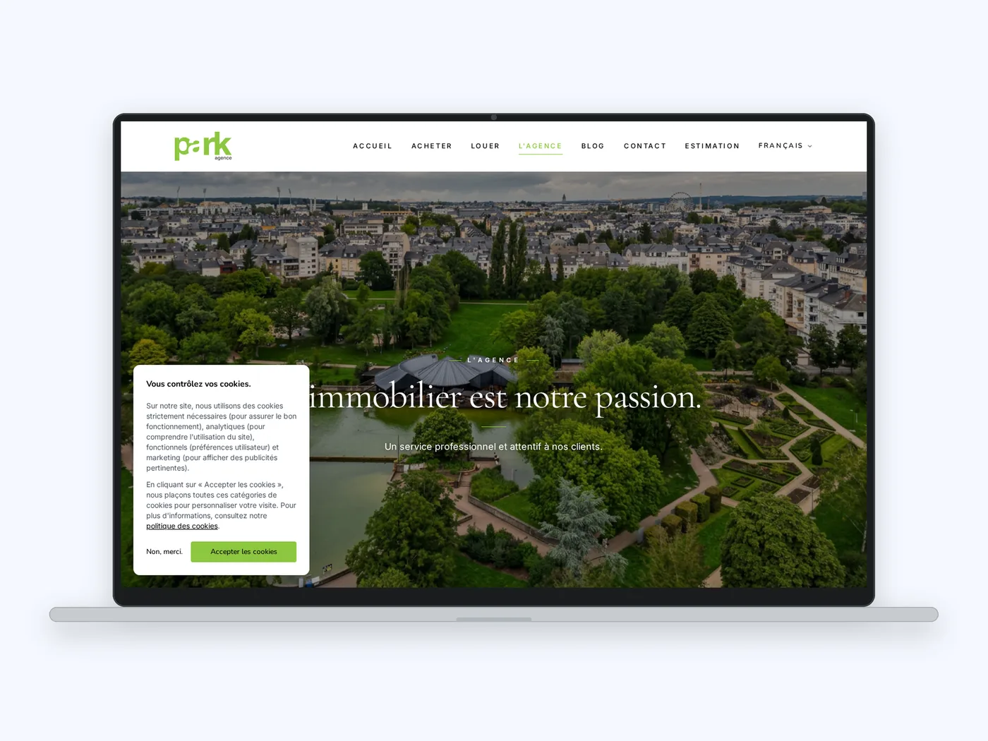 Ansicht 3 der Website Park Agence
