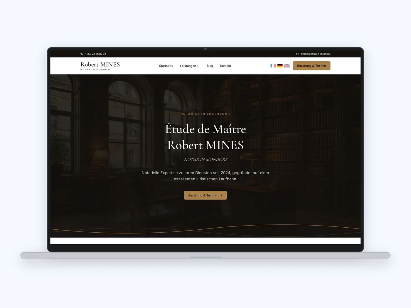 Notary Robert Mines website screen 4