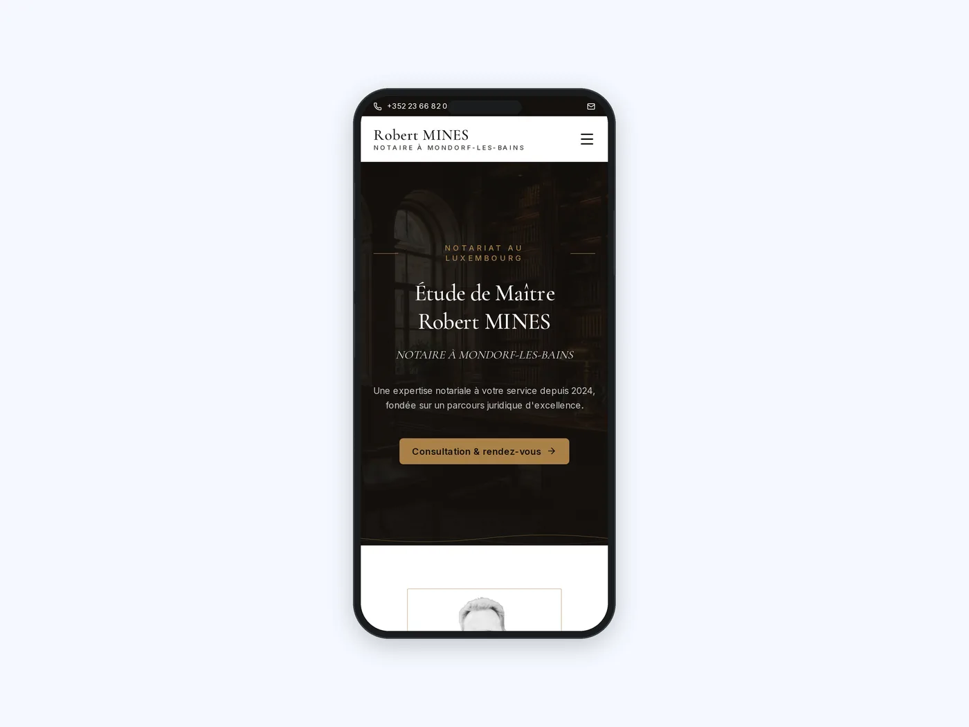 Notary Robert Mines website screen 6