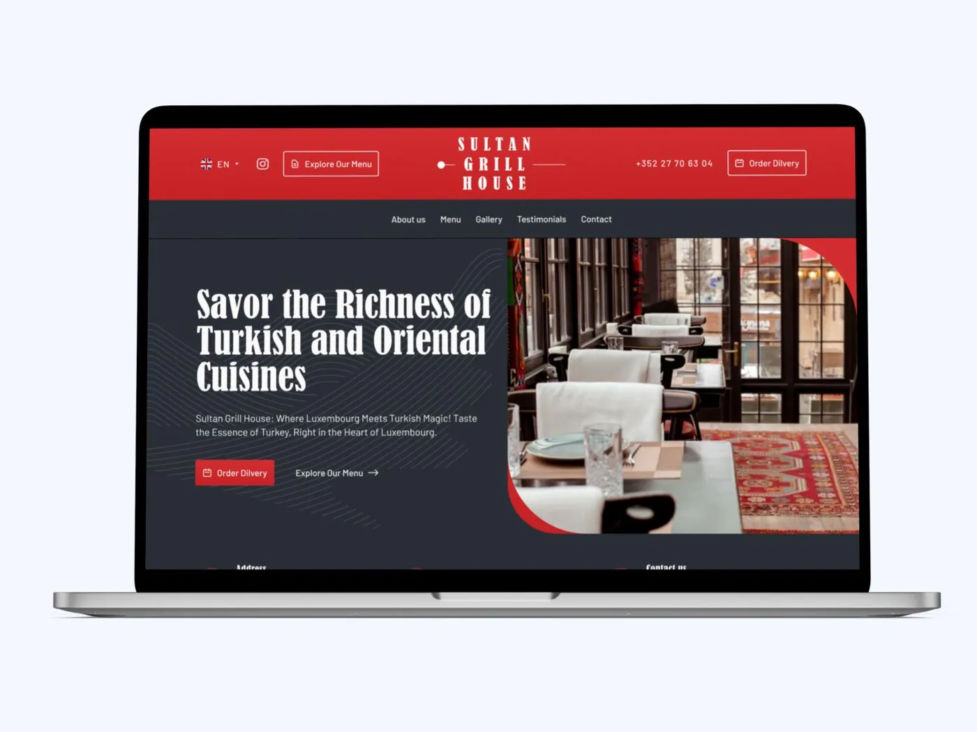Sultan Grill House Website