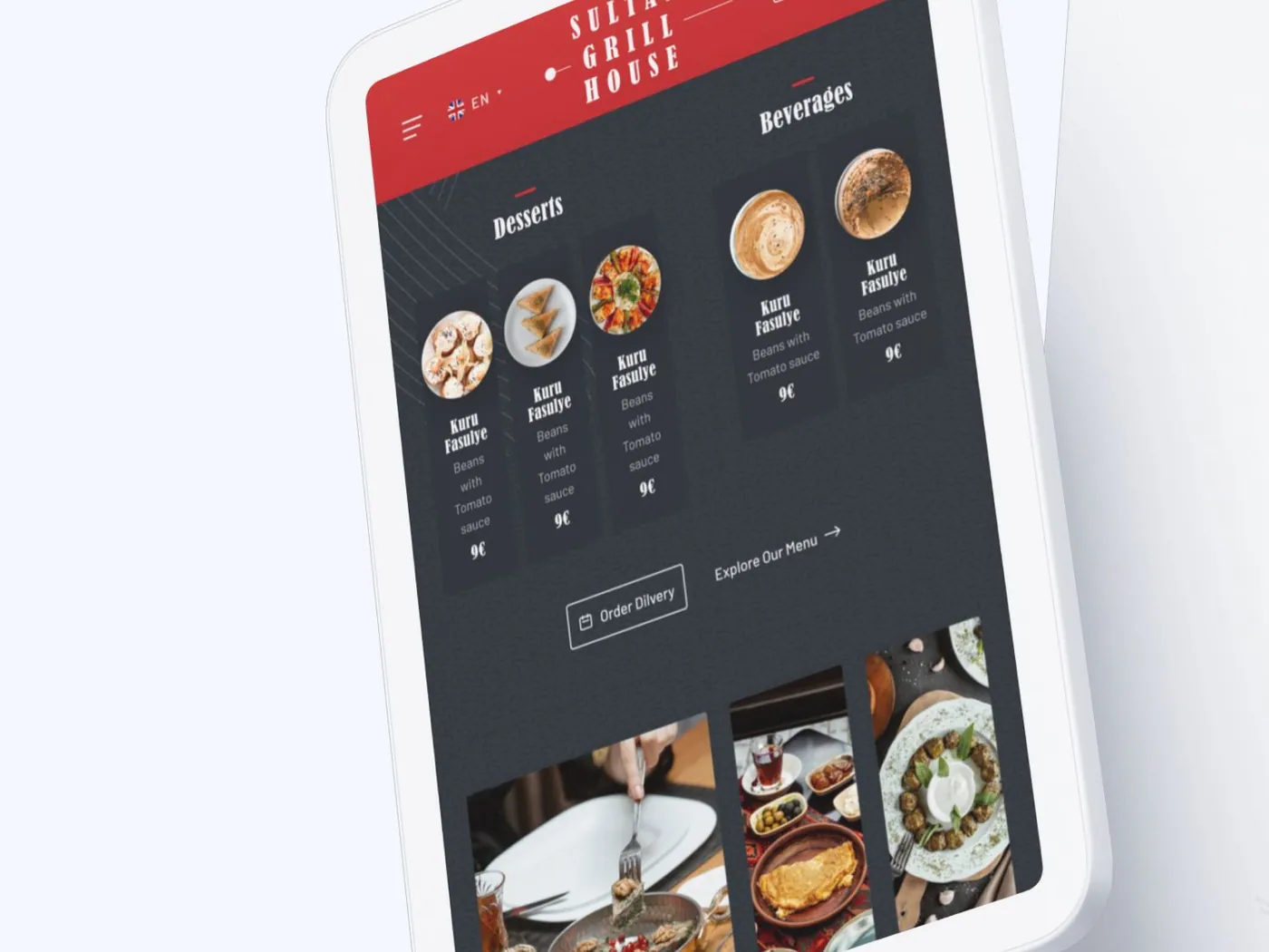Sultan Grill House Website