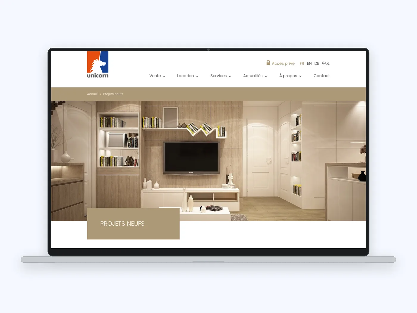 Unicorn Real Estate website screen 2