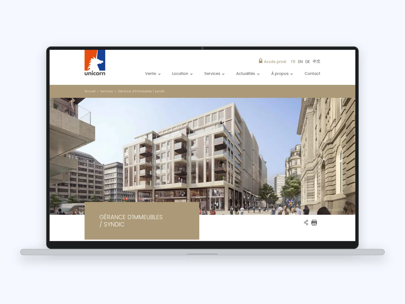 Unicorn Real Estate website screen 5